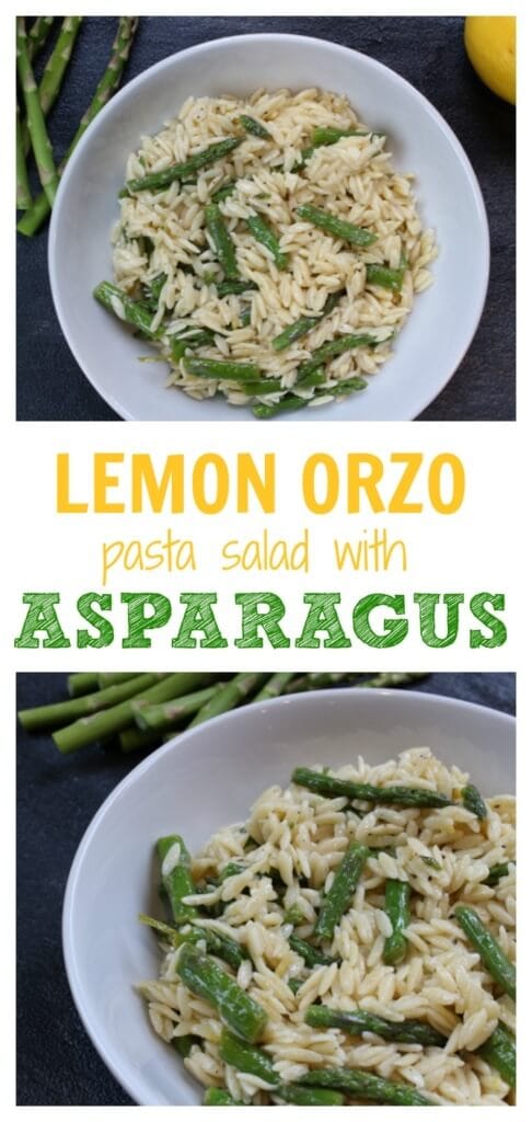 The freshness of lemon and in-season asparagus make this lemon orzo with asparagus the perfect side dish for spring or summer! 