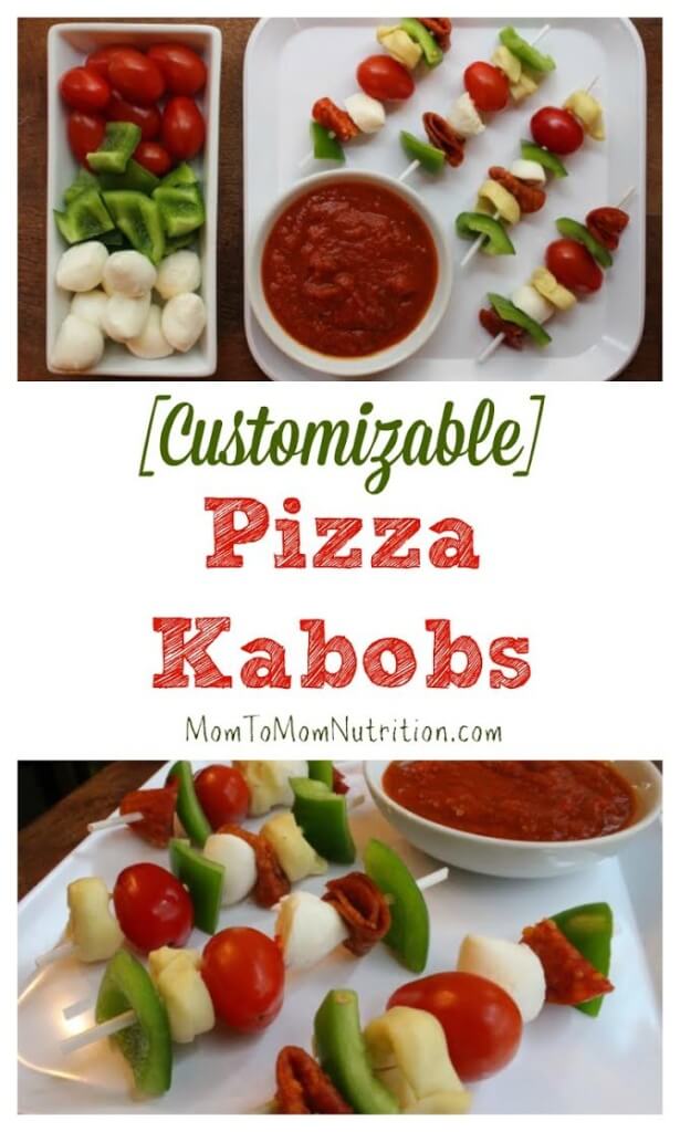 Pizza Kabobs make the perfect kid-friendly, customizable meal! Just take your favorite pizza toppings, skewer, and voila!