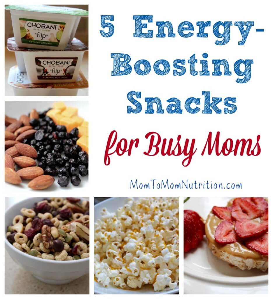 These 5 snacks are packed with powerful nutrients to keep busy moms energized all day long! 