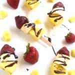 Banana Split Bites are made with just 4 ingredients and are simple, healthy treats that are perfect for summer!