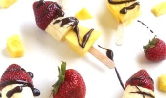 Banana Split Bites are made with just 4 ingredients and are simple, healthy treats that are perfect for summer!