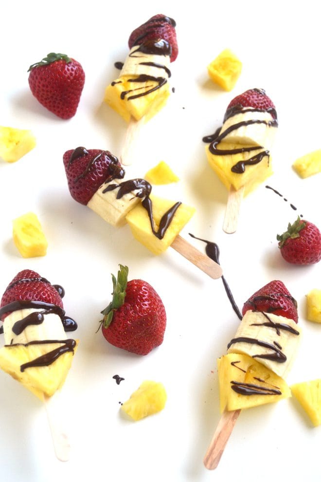 Banana Split Bites are made with just 4 ingredients and are simple, healthy treats that are perfect for summer!