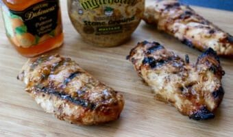 This apricot grilled chicken has just the right amount of sweetness and tang thanks to one simple marinade made with pantry staple ingredients!