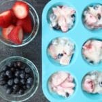 Frozen yogurt fruit cups are a fun cup-sized Greek yogurt and fruit snack that make a great alternative frozen sweet treat to popsicles or ice cream!