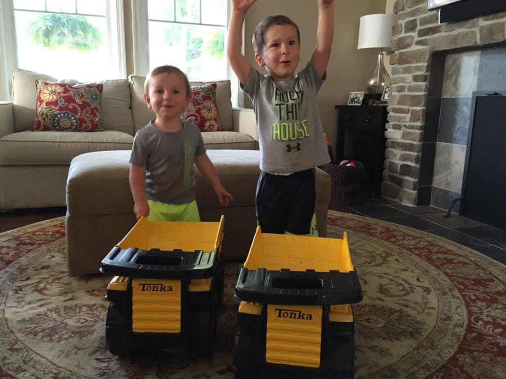 IMG_0015 - Mom to Mom Nutrition I forgot to add these trucks to the list... but these were a gift from little sis and the boys have been using them both inside and outside!