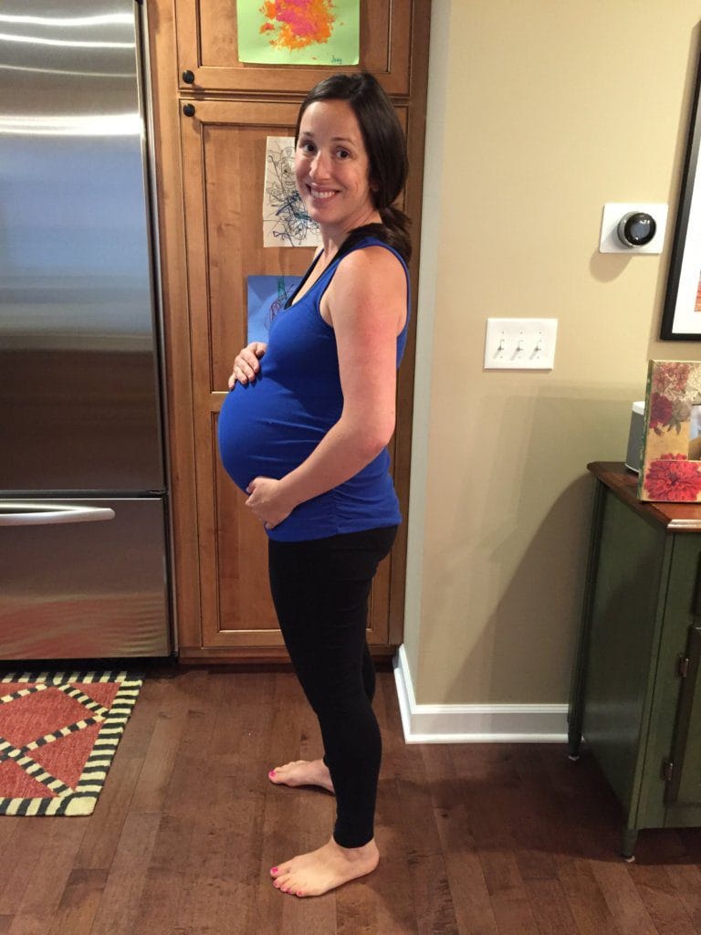 IMG_6992 - Mom to Mom Nutrition The morning of the big day, aka Lily's birthday! Forgive me for not sharing post body baby pics right now. A newborn baby is much cuter ;)