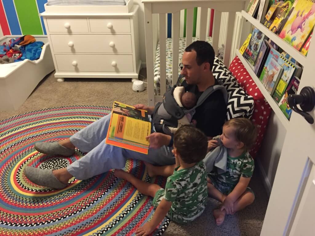 IMG_7027 - Mom to Mom Nutrition Right now we are all trying to do "normal" as much as we can. So that means Lily is included in the bedtime routine too! Ergo and all!