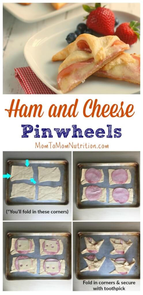With just 3-ingredients, flaky Ham and Cheese Pinwheels are a no-fuss meal or snack the whole family can help make! 