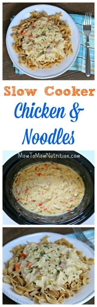 Slow Cooker Creamy Chicken and Noodles tastes like everyone's favorite chicken noodle soup but in creamy, melt in your mouth form! 