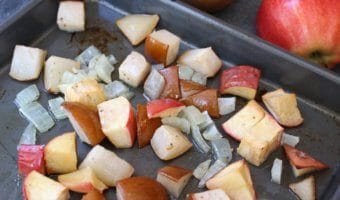 Bring out the delicious flavors of fall with this simple side dish of oven-roasted apples, pears, and onions.