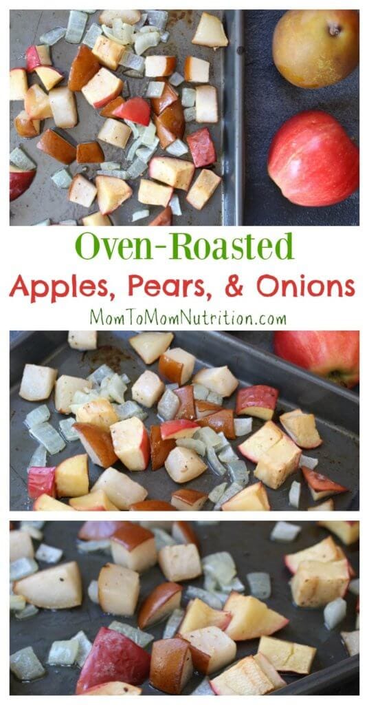 Bring out the delicious flavors of fall with this simple side dish of oven-roasted apples, pears, and onions. 