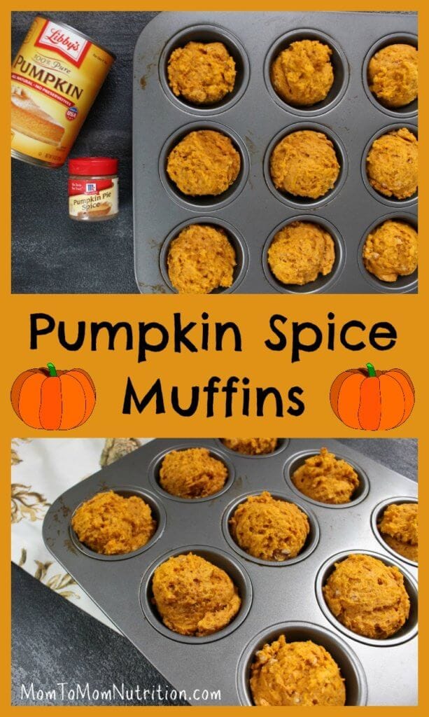 pumpkinspice - Mom to Mom Nutrition These pumpkin spice muffins are super moist and taste just like the many flavors of fall! They make a great snack or sweet treat for holiday parties.