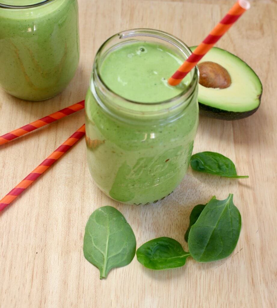 img_3228 - Mom to Mom Nutrition This easy green smoothie recipe requires just five ingredients and is extra creamy and nutritious with the addition of Hass Avocados!