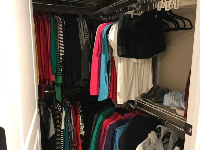 This is my closet after the purge. Clearly I have a lot of staples and things I can still wear. But I deserve a few new pieces too! 