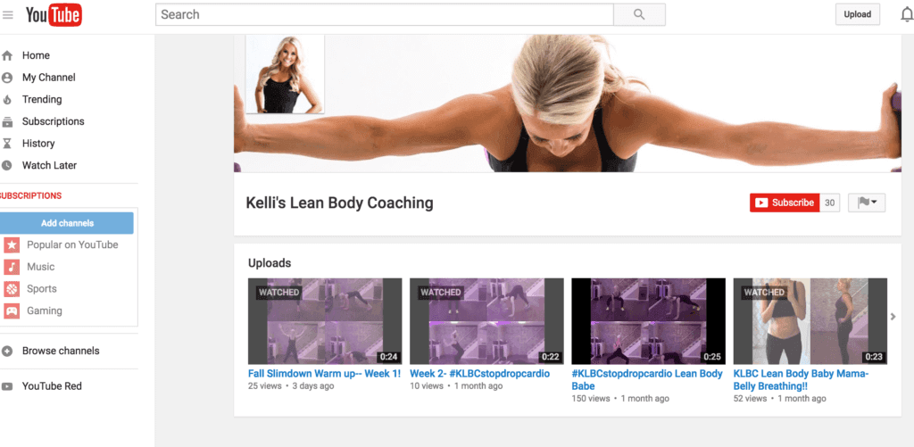 screen-shot-2016-10-05-at-9-41-49-pm - Mom to Mom Nutrition Kelli's YouTube Channel has a TON of circuit workouts that I like to do when the kids are napping!