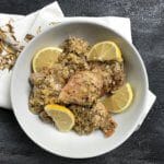 Lemon rosemary chicken thighs make one simple weeknight meal with pantry staple ingredients and the ease of your slow cooker! Fancy enough for entertaining or simple enough for an everyday dinner.