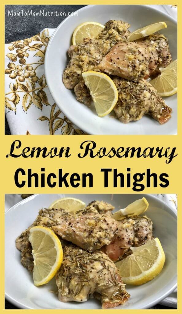 Lemon rosemary chicken thighs make one simple weeknight meal with pantry staple ingredients and the ease of your slow cooker! Fancy enough for entertaining or simple enough for an everyday dinner.