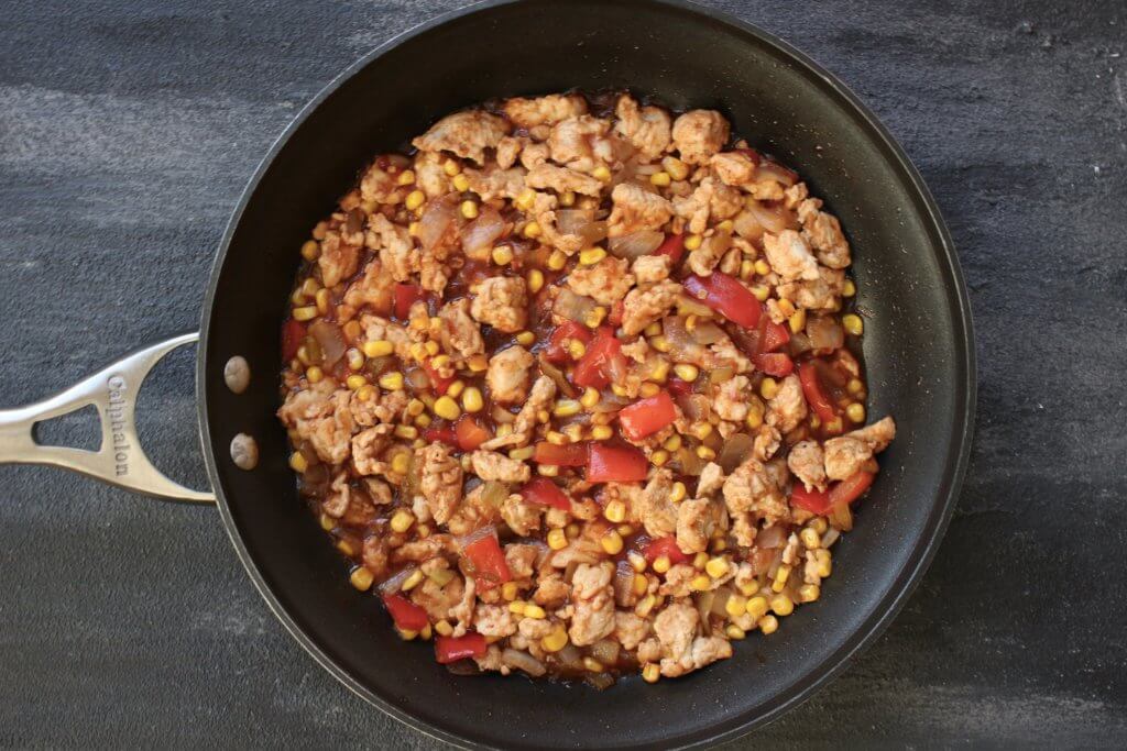Tex-Mex Turkey Skillet is a heart-healthy dinner option made with the combined flavors of BBQ and Mexican cooking, plus super lean ground turkey breast.
