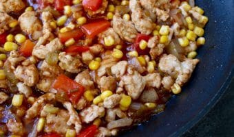 Tex-Mex Turkey Skillet is a heart-healthy dinner option made with the combined flavors of BBQ and Mexican cooking, plus super lean ground turkey breast.