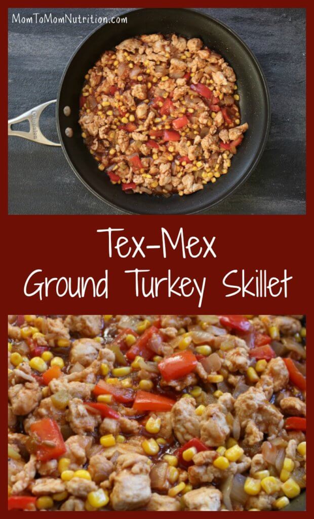 Tex-Mex Turkey Skillet is a heart-healthy dinner option made with the combined flavors of BBQ and Mexican cooking, plus super lean ground turkey breast.