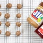 PB & J Bites make a great grab-and-go snack to have on hand or stock your freezer with. Filled with the flavors of the traditional lunchtime sandwich but in a snack, bite-size!