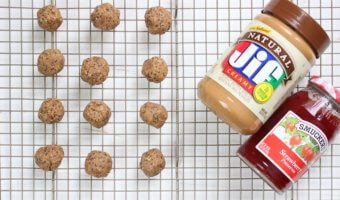 PB & J Bites make a great grab-and-go snack to have on hand or stock your freezer with. Filled with the flavors of the traditional lunchtime sandwich but in a snack, bite-size!