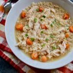 Chicken and rice soup is comfort food in a bowl made with few ingredients and packed full of flavor!