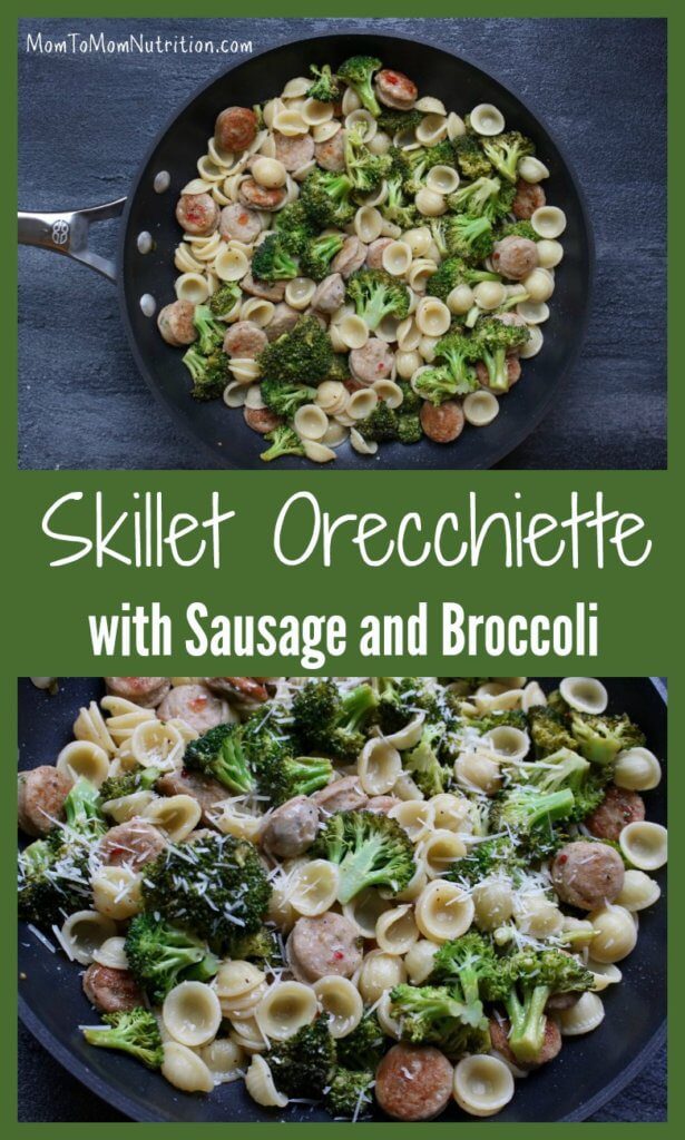 With just 5 ingredients, skillet orecchiette with sausage and broccoli is a simple, healthy weeknight meal ready in under 30 minutes!