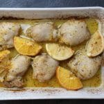 Citrus roasted chicken is moist, flavorful, and delicious! This meal can be prepped in minutes and is made with the simplest of ingredients.