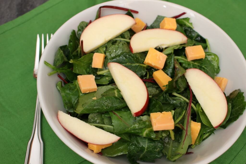 Kale Salad with Apples and Cheddar Cheese Mom to Mom Nutrition