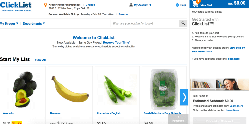 Here's an inside look at my experience using ClickList, an online grocery ordering service from Kroger. 