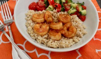 Honey garlic shrimp make the perfect weeknight meal. Use as a filling for tacos, or eat as-is with your favorite fresh salsa and brown rice.