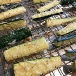 Parmesan zucchini sticks are baked to perfection and full of cheesy parmesan flavor! A simple side dish or appetizer, served best with marinara sauce for dipping!