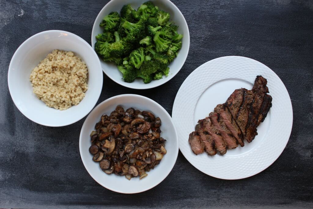 Fire-up the grill for the flavorful combination of grilled strip steaks with mushrooms. Perfect for a summer BBQ, weeknight meal, or date-night at home. 