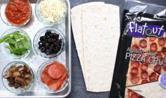 Pizza for dinner, again? Yes! Change-up your weekly pizza routine with a build your own pizza bar for dinner! The best part? The kids can make their own.