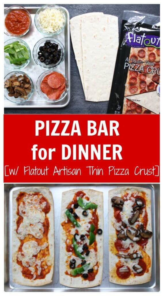 Pizza for dinner, again? Yes! Change-up your weekly pizza routine with a build your own pizza bar for dinner! The best part? The kids can make their own.