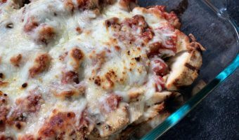 Grilled Chicken Parmesan is a lighter version of the Italian classic, made even easier by grilling the chicken ahead of time!