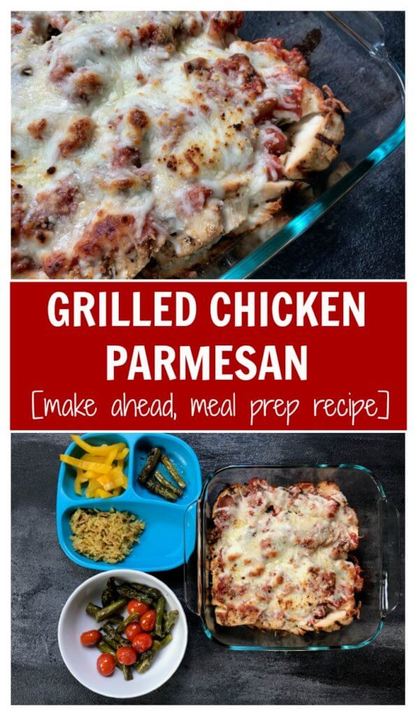 Grilled Chicken Parmesan is a lighter version of the Italian classic, made even easier by grilling the chicken ahead of time! 