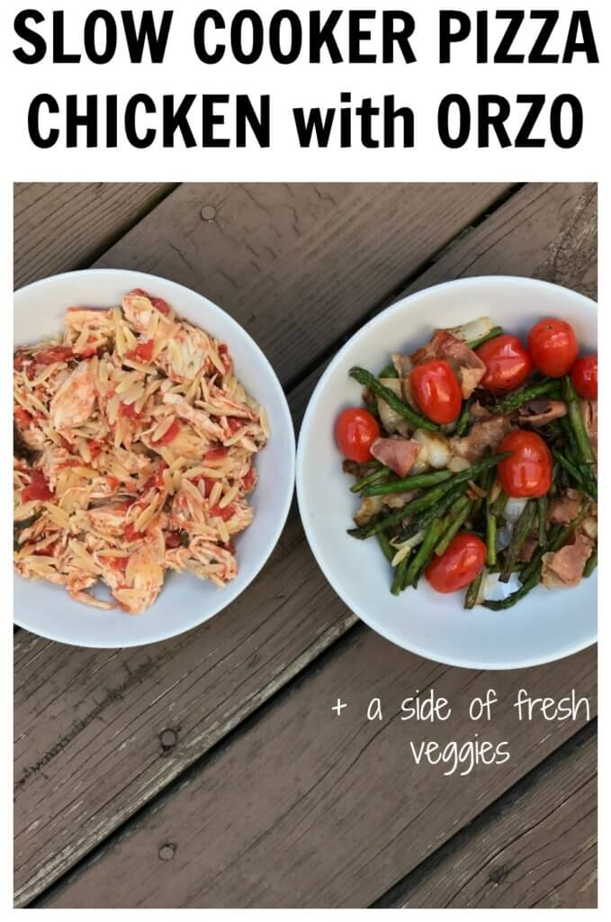 Need an easy, fix-it and forget-it dinner recipe? This slow cooker pizza chicken has all the flavors of pizza without the fuss of making pizza crust! 