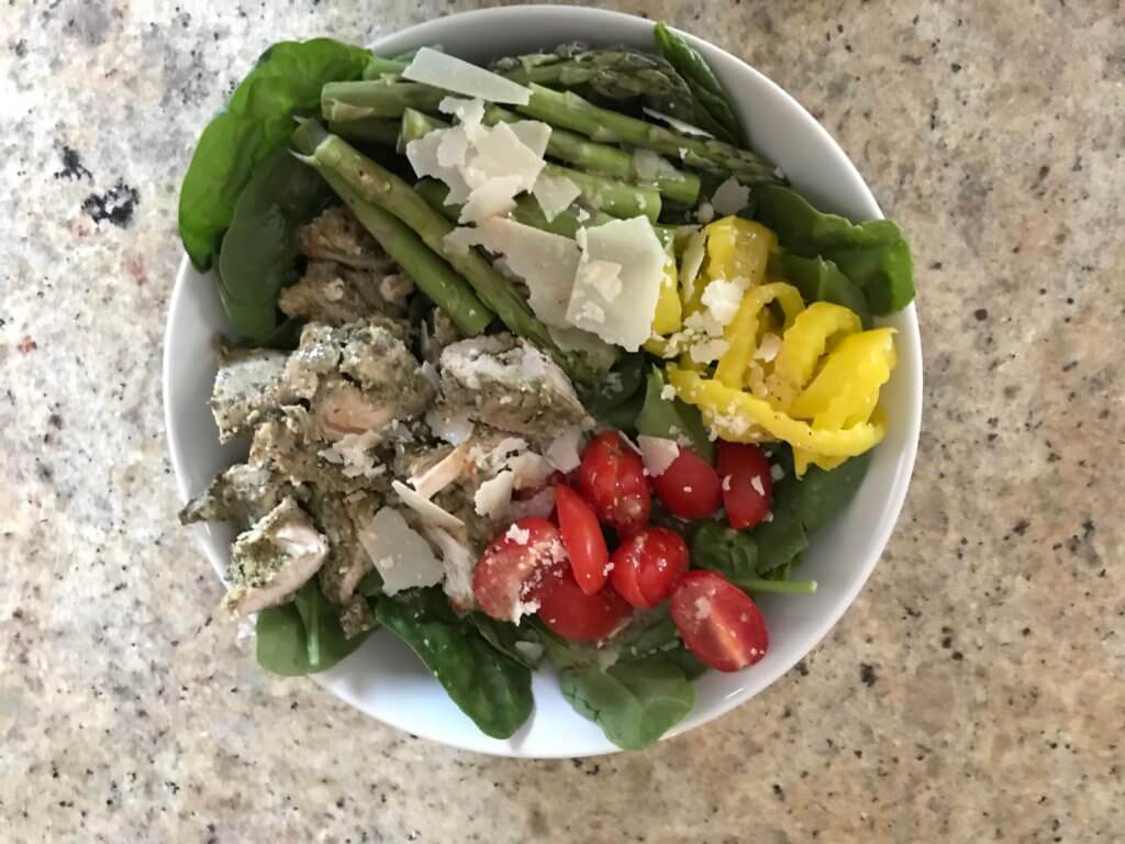 IMG_0071 - Mom to Mom Nutrition Making a salad doesn’t have to be time consuming or complicated. Here are 5 simple lunch salads that are made even easier by prepping ingredients ahead of time.