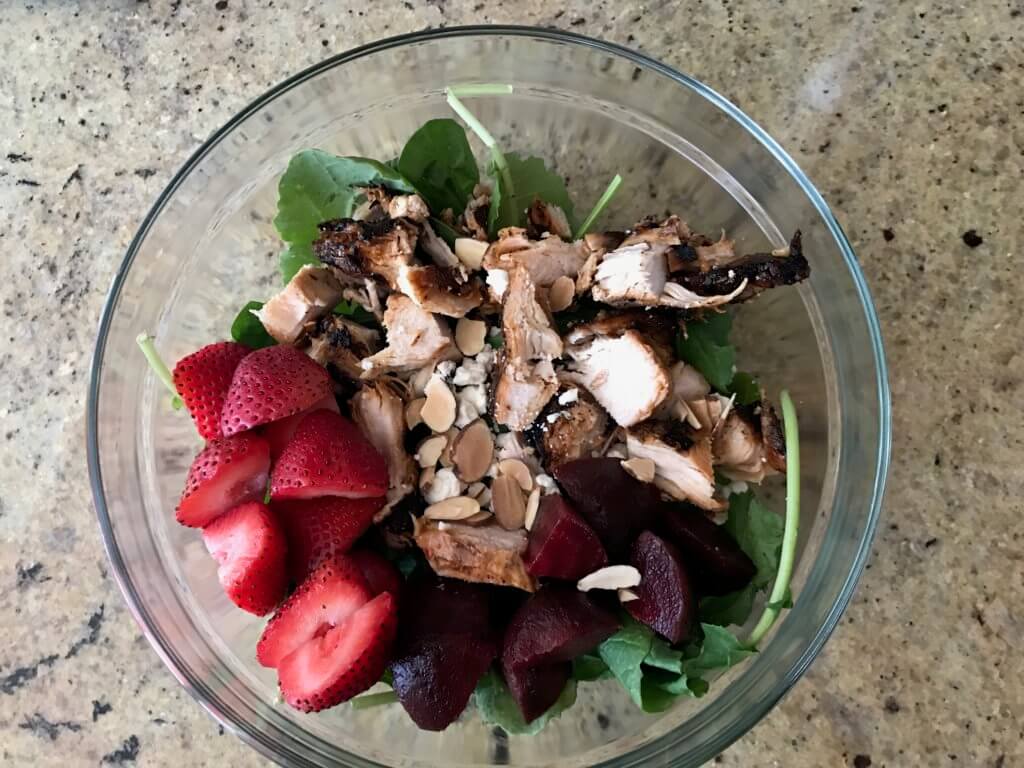 IMG_0085.JPG - Mom to Mom Nutrition Making a salad doesn’t have to be time consuming or complicated. Here are 5 simple lunch salads that are made even easier by prepping ingredients ahead of time.