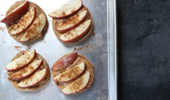 These Apple English Muffin Sandwiches combine the classic flavor combination of Michigan apples and peanut butter, with a little extra fiber from the whole grain English Muffin.