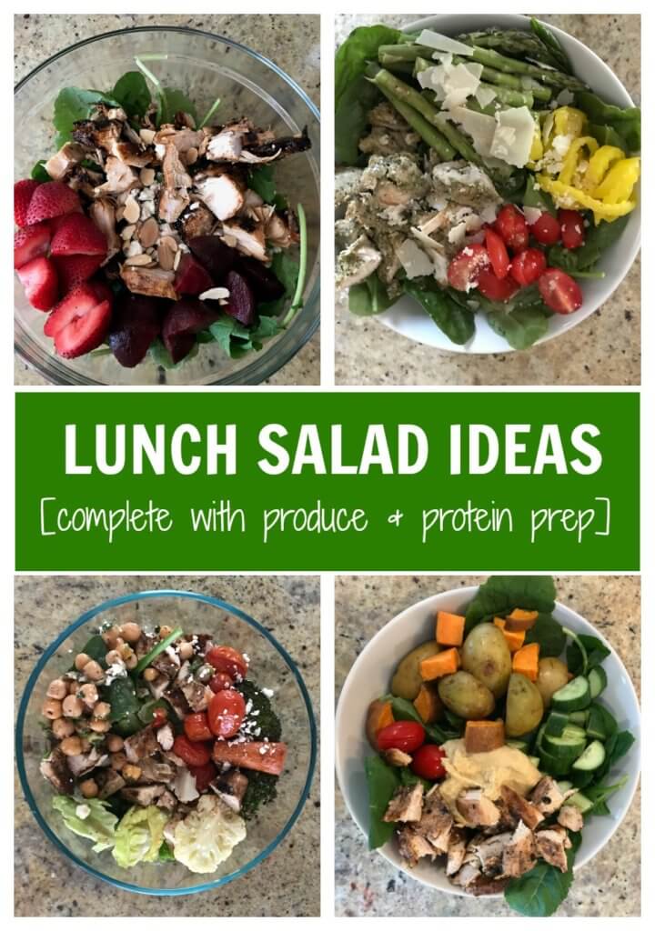 PicMonkey Image (5) - Mom to Mom Nutrition Making a salad doesn’t have to be time consuming or complicated. Here are 5 simple lunch salads that are made even easier by prepping ingredients ahead of time.
