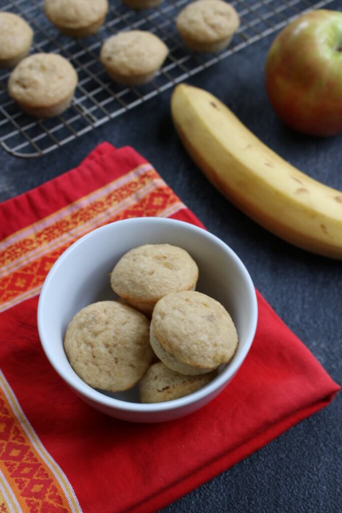 Apples and bananas make the perfect fruit combo in these applesauce banana muffins. A kid-friendly breakfast, snack, or lunchbox option!