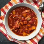 This butternut squash chili recipe is made with chicken breasts, butternut squash, and classic chili seasonings, which come together to make one hearty and delicious weeknight meal!