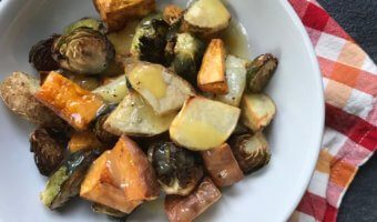 Roasted Vegetables with Orange Glaze takes roasted veggies to the next level. Made with fresh orange juice and ready in less than a minute, the sweet and savory flavors are amazing together!