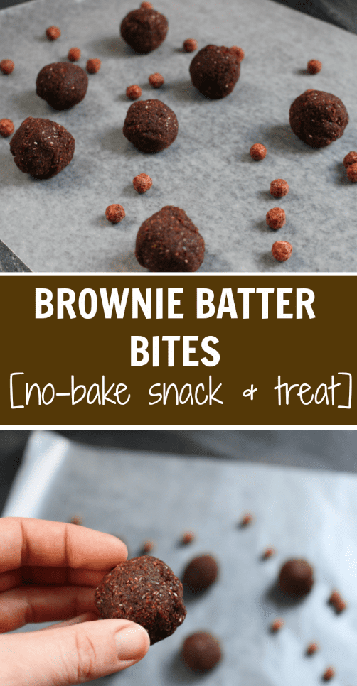 No-Bake Brownie Batter Bites taste just as chewy and chocolatey as brownies, but without all the stirring, baking, and waiting!