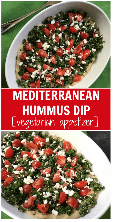 This Mediterranean Layer Hummus Dip is a fresh and healthy appetizer that is the perfect dish to pass at any party!