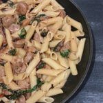 Creamy and veggie-packed, this chicken sausage and mushroom penne makes one simple and delicious weeknight meal.