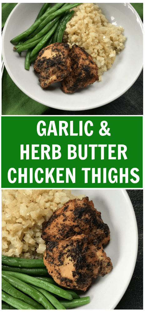 All you need is 5 ingredients and a slow cooker to make Garlic and Herb Butter Chicken Thighs.